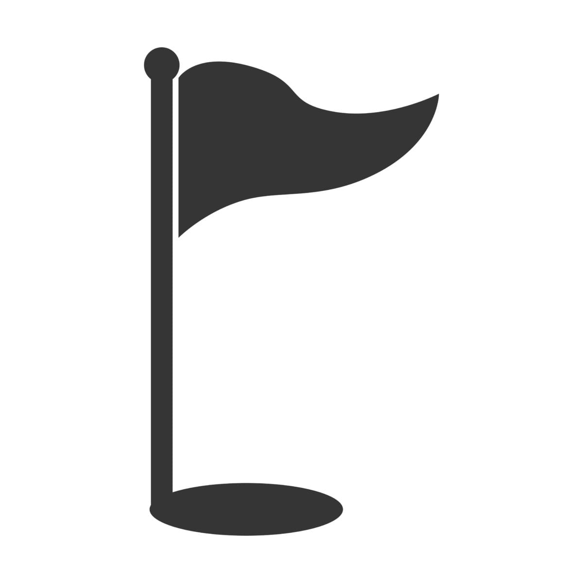 Golf sport flag hole isolated flat icon, vector illustration.